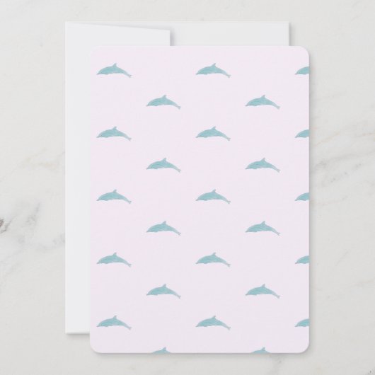 Mermaid Birthday Party Kaart (Achterkant)