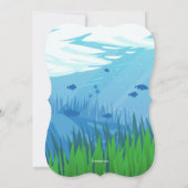 Mermaid Birthday Party Kaart (Achterkant)