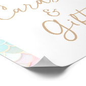 Mermaid Birthday Party Kaarten and Gifts Sign Poster (Hoek)