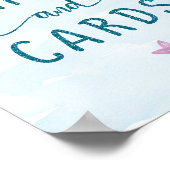 Mermaid Birthday Party Kaarten and Gifts Sign Poster (Hoek)