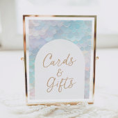 Mermaid Birthday Party Kaarten and Gifts Sign Poster