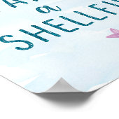 Mermaid Birthday Party Neem een Shellfie Sign. Poster (Hoek)