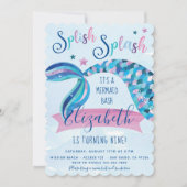 Mermaid Birthday Party nodigt uit Kaart (Voorkant)