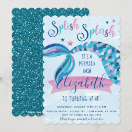 Mermaid Birthday Party nodigt uit Kaart