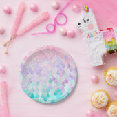 Mermaid Birthday Party, Paper Borden Papieren Bordje (Feest)