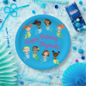 Mermaid Birthday Party Papieren Bordje (Feest)