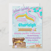 Mermaid Birthday Party Pool Party Initiation Kaart (Voorkant)