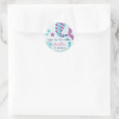 Mermaid Birthday Party Ronde Sticker (Tas)