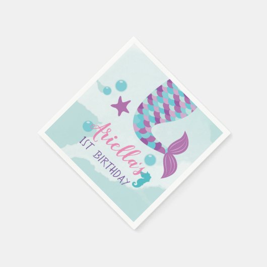 Mermaid Birthday Party Servet (Hoek)