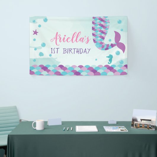 Mermaid Birthday Party Spandoek (Beurs)
