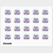 Mermaid Birthday Party Sticker Armiry 6th Birthday (Vel)