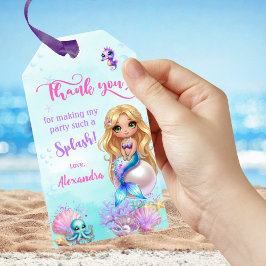 Mermaid Birthday Party - Under the Sea Splish Spla Cadeaulabel
