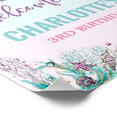 Mermaid Birthday Party under the Zee Welcome Sign Poster (Hoek)