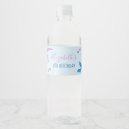 Mermaid Birthday Party Water Bottle Waterfles Etiket
