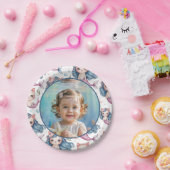 Mermaid Birthday Photo Personalized Papieren Bordje (Feest)