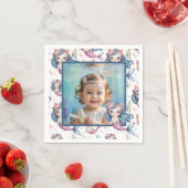 Mermaid Birthday Photo Personalized Servet (Insitu)