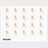 Mermaid Birthday Ronde Sticker (Vel)
