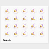 Mermaid Birthday Ronde Sticker (Vel)