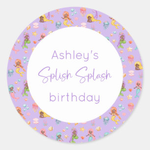Mermaid Birthday Ronde Sticker