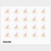 Mermaid Birthday Ronde Sticker (Vel)