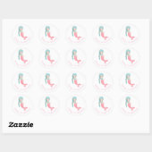 Mermaid Birthday Ronde Sticker (Vel)