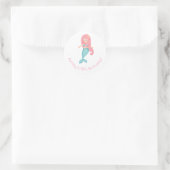 Mermaid Birthday Ronde Sticker (Tas)