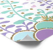 Mermaid Birthday Selfie Foto Booth Prop Baby Girl Poster (Hoek)