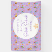 Mermaid Birthday Spandoek (Verticaal)