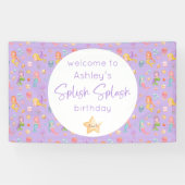 Mermaid Birthday Spandoek (Horizontaal)