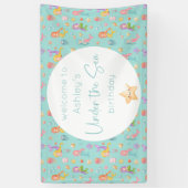 Mermaid Birthday Spandoek (Verticaal)