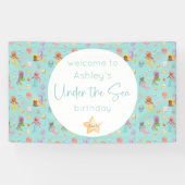 Mermaid Birthday Spandoek (Horizontaal)