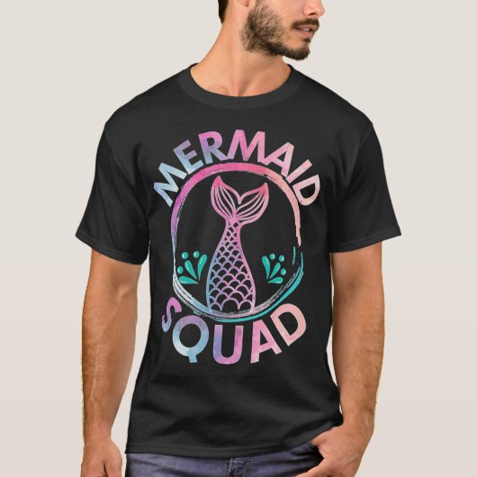 Mermaid Birthday Squad Party T Gift T best friend T-shirt (Voorkant)
