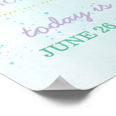 Mermaid Birthday Stats Milestone Poster (Hoek)