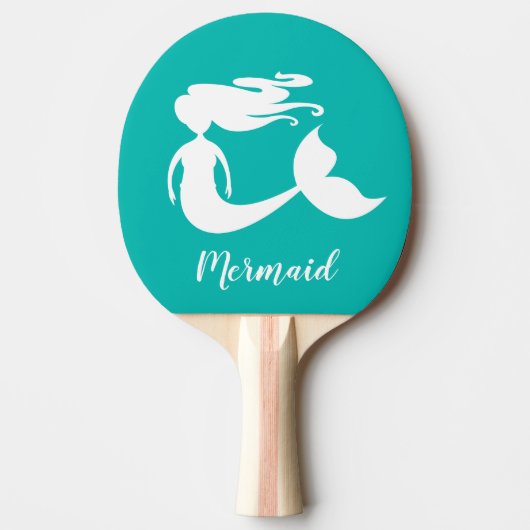Mermaid Birthday table tennis ping pong paddle Tafeltennisbatje (Voorkant)