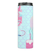 Mermaid Birthday thermale tumbler Thermosbeker (Achterkant)