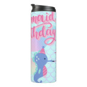 Mermaid Birthday thermale tumbler Thermosbeker (Geroteerd rechts)