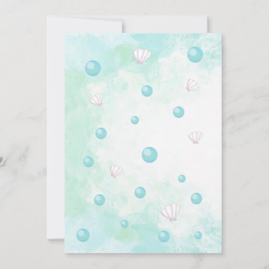 Mermaid Birthday Uitnodiging (Achterkant)