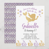 Mermaid Birthday Uitnodiging (Voorkant / Achterkant)