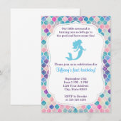 Mermaid Birthday Uitnodiging (Voorkant / Achterkant)