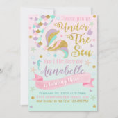 Mermaid Birthday Uitnodiging (Voorkant)