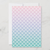 Mermaid Birthday Uitnodiging (Achterkant)