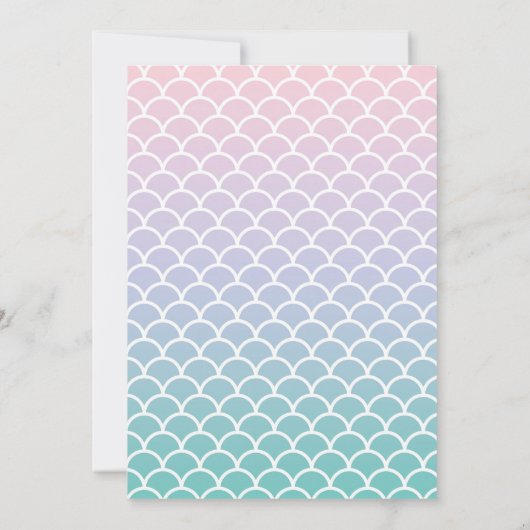 Mermaid Birthday Uitnodiging (Achterkant)