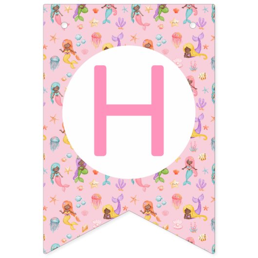 Mermaid Birthday Vlaggetjes (Tweede vlag)