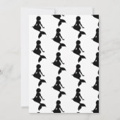 Mermaid Black Birthday Party Bedankt Kaart (Achterkant)