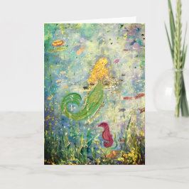 Mermaid Blank Wenskaart Kaart