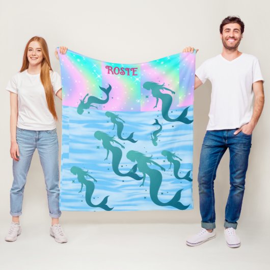 MERMAID BLANKET. FLEECE BLANKET (In situ)