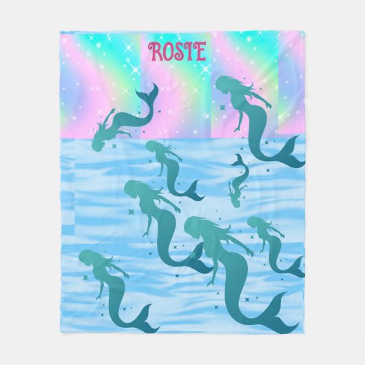 MERMAID BLANKET. FLEECE BLANKET (Voorkant)