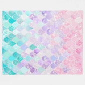 Mermaid Blanket, Fleece for meiden slaapkamer deco Deken (Voorkant (Horizontaal))