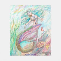 Mermaid Blanket med douanenaam