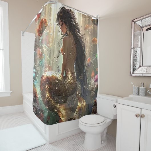 Mermaid Bliss Douchegordijn (In situ)